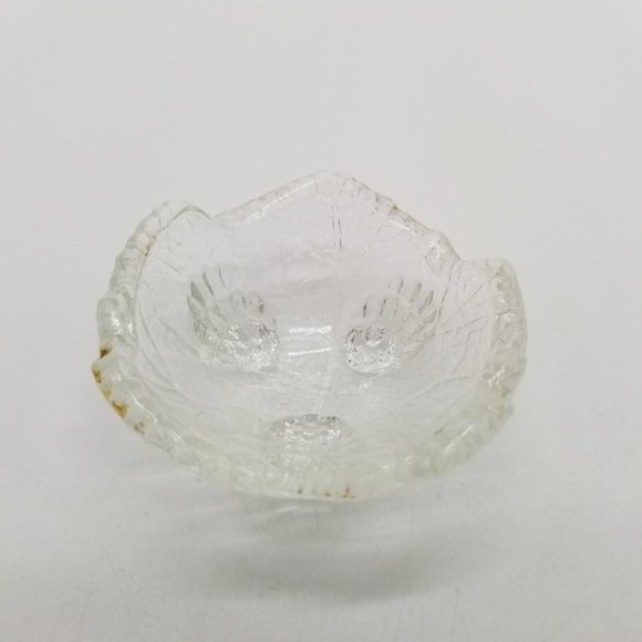 Vintage Glass Salt Dips Cellar Cobalt Clear Serveware Dining Home Kitchen Decor - Picture 5 of 7